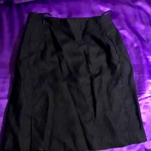 Black mid rise A-line Skirt